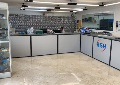 Mostrador de la tienda de BSH